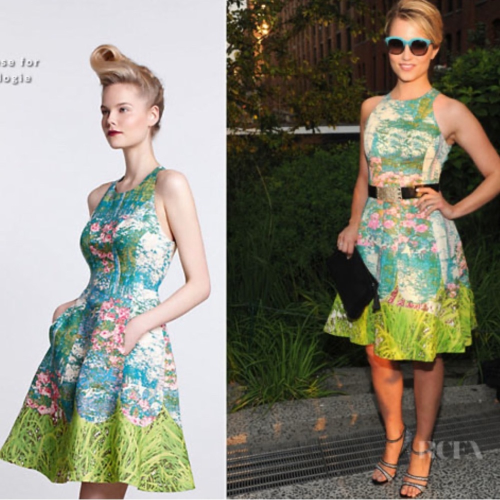 NWT Tracy Reese Blue and Green Floral Mini Dress SZ 0​